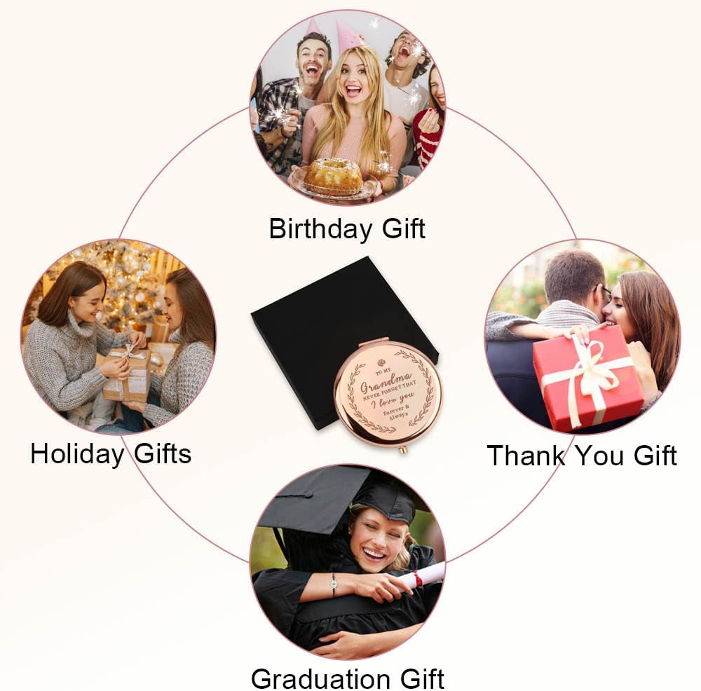 Grandmother, Gifts for Grandma, Grandma Stocking Stuffers, Presents for Grandma, Grandma Compact Mirror, Gifts for Grandma Birthday, Grandmother Gift,Christmas Grandparents Gifts