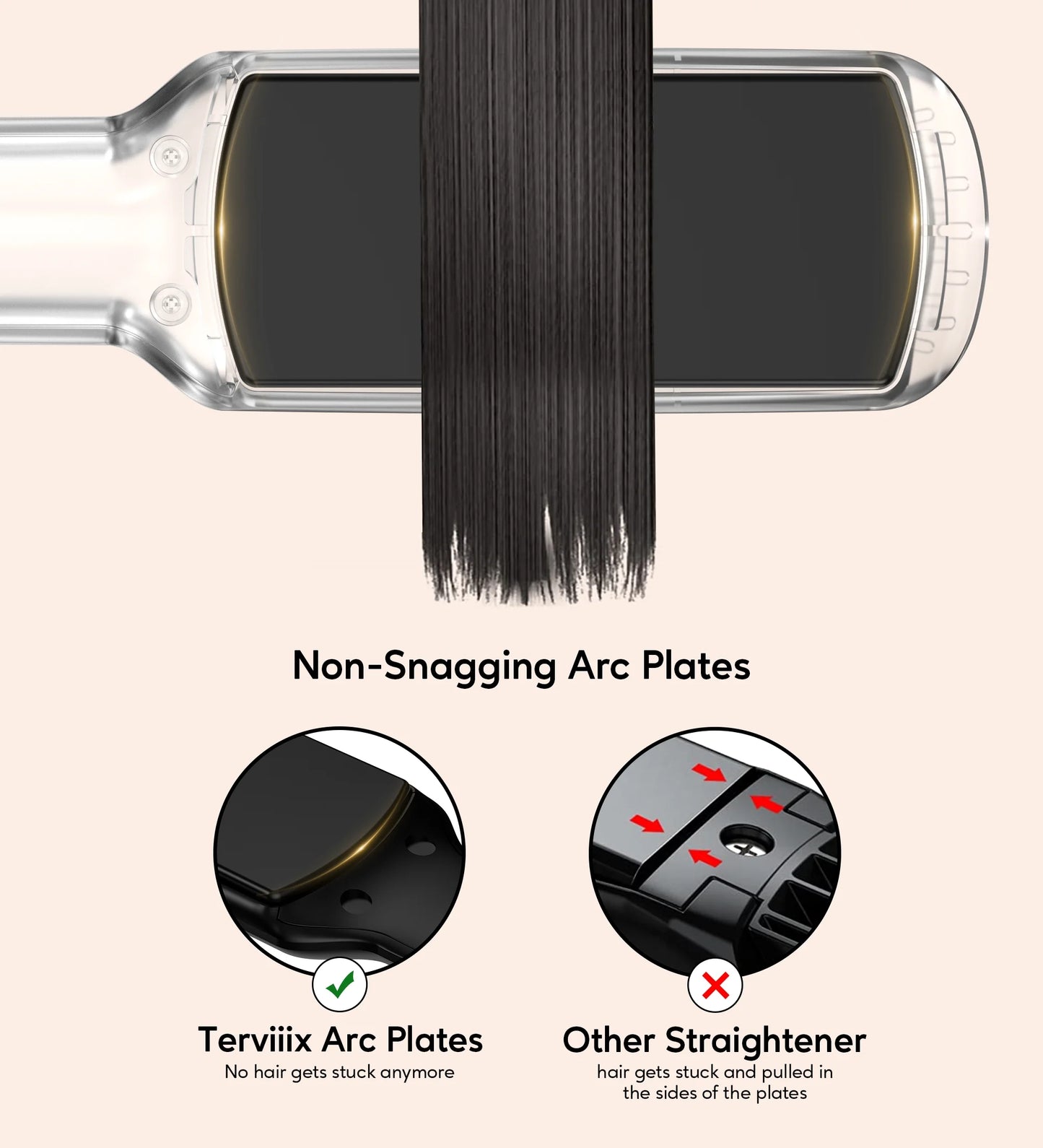 Professional Wide Flat Iron for Hair, 1.75" Ceramic Hair Straightener for Thick Hair