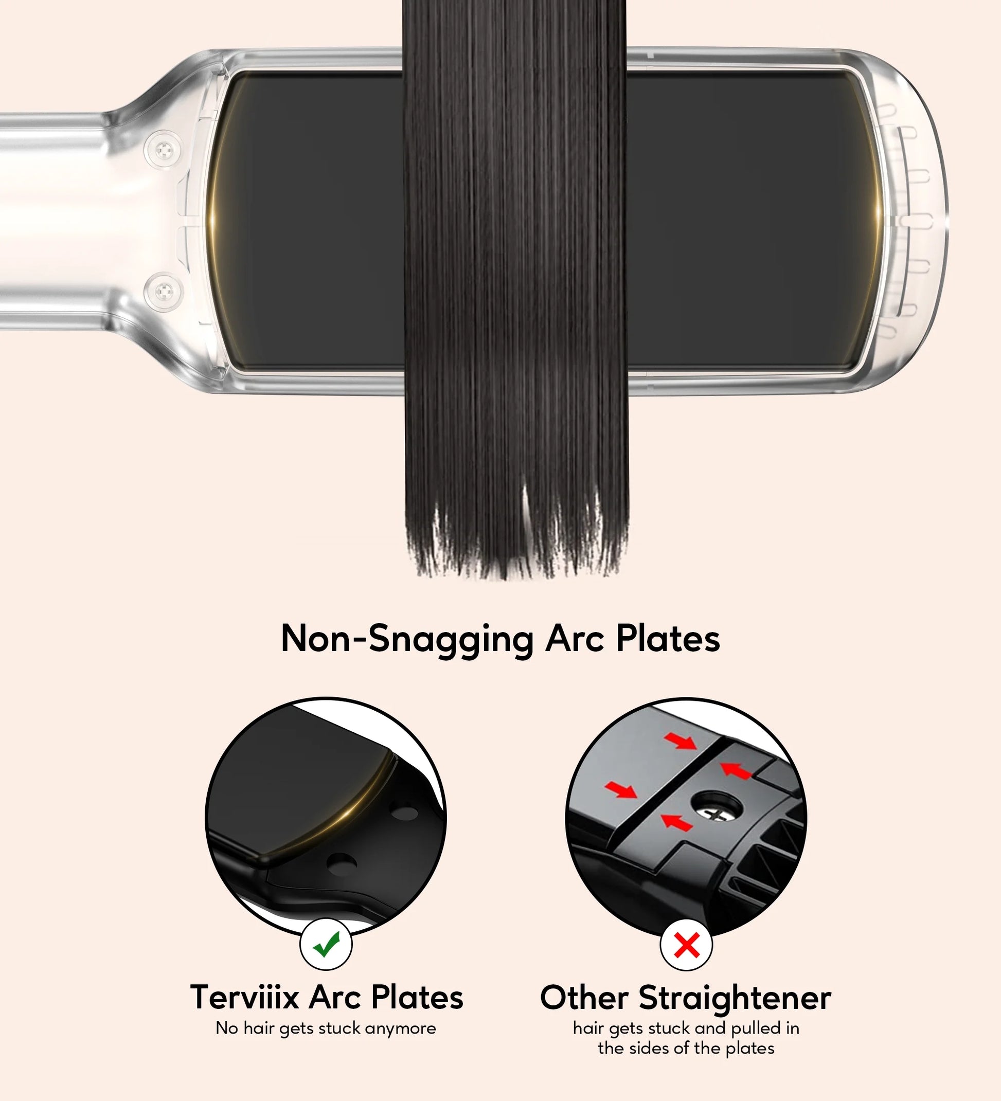 Professional Wide Flat Iron for Hair, 1.75" Ceramic Hair Straightener for Thick Hair