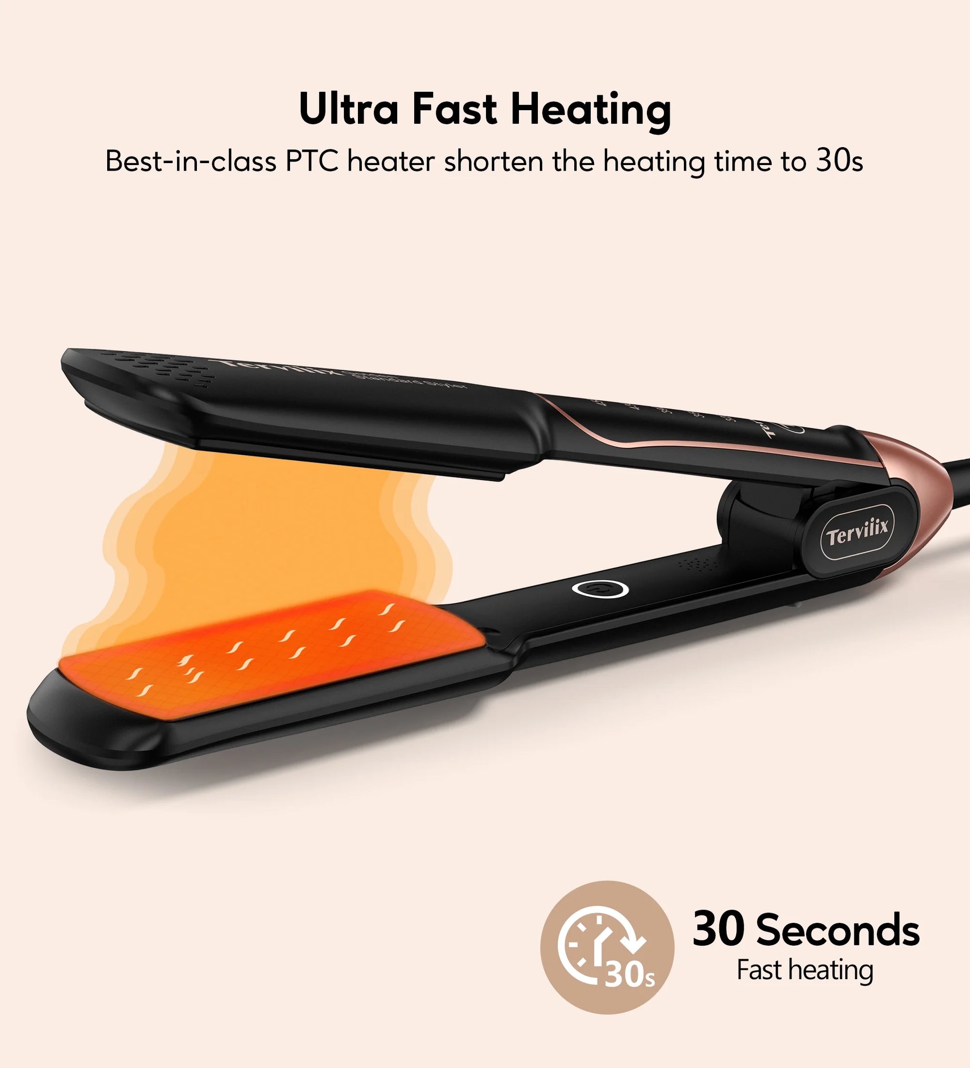 Professional Wide Flat Iron for Hair, 1.75" Ceramic Hair Straightener for Thick Hair