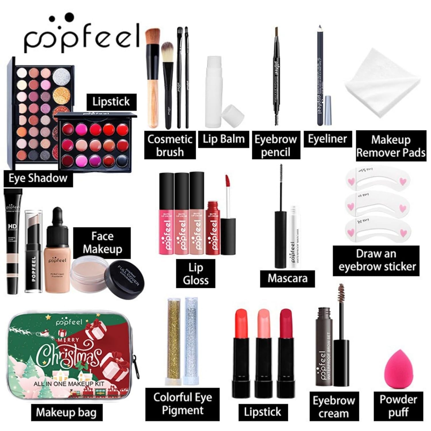 Makeup Kit for Teens, Professional Make up Kit for Beginners, Makeup Gift Set for Women, Eyeshadow Foundation Christmas Makeup Gift Kits for Teen Girls