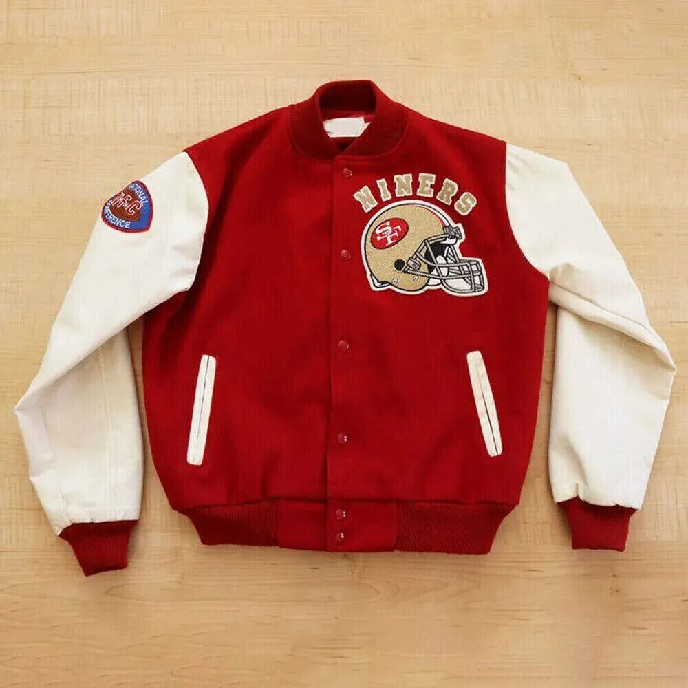 Men San Francisco 49Ers 80'S Varsity Jacketcomforta