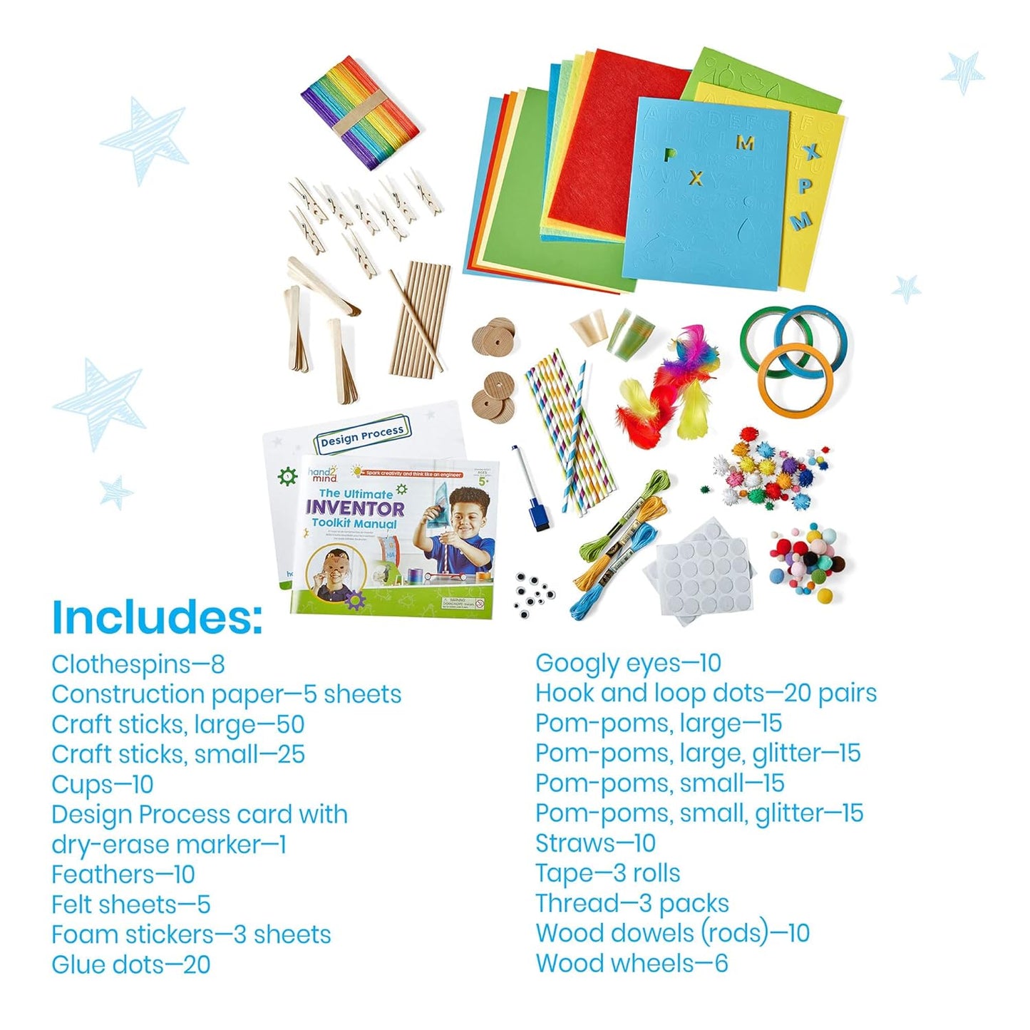 Ultimate Inventor Toolkit, Ages 5+, Kids Inventing Kit, Ultimate Craft Kit, Science Projects for Kids, Engineering Toys for Kids, STEM Building Toys, Kids First Science Kit, STEM Activities