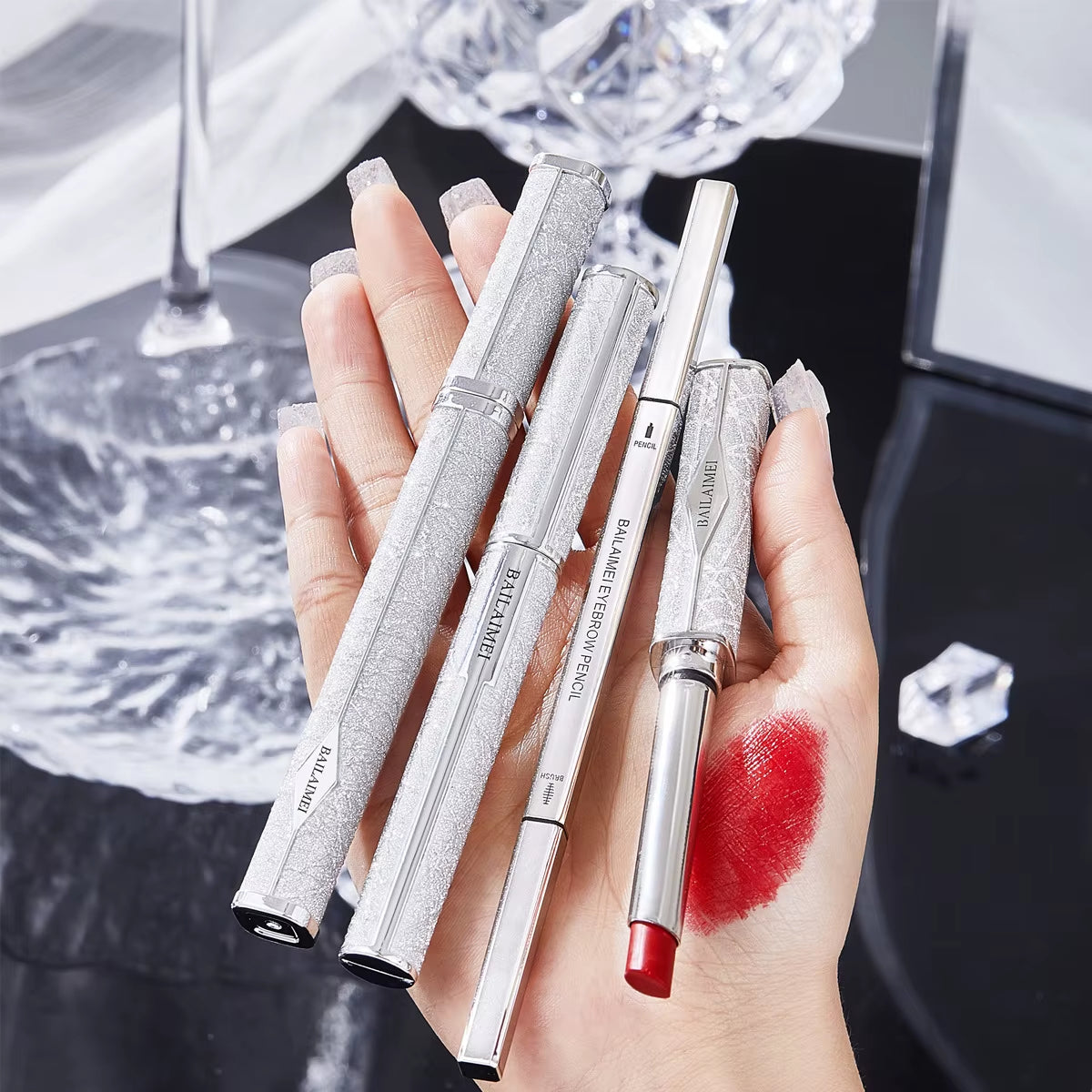 Maquillaje Profesional 8 Piece Makeup Set Gift Box Lipstick Loose Powder Eye Shadow Cosmetic Make up Kit