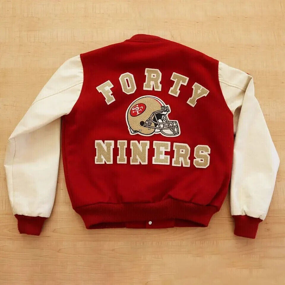 Men San Francisco 49Ers 80'S Varsity Jacketcomforta